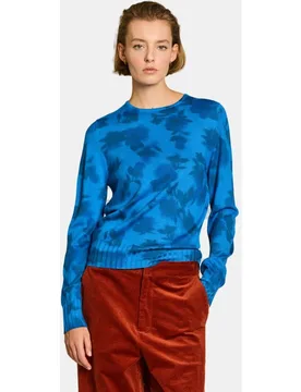 Jersey de mujer punto estampado floral - Escorpion - FashionsVida