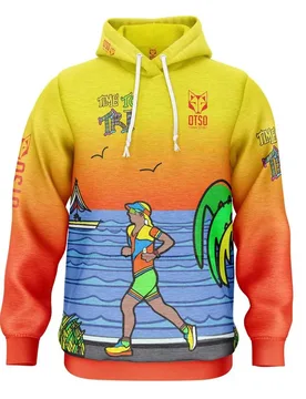 Time To Tri Run Hoodie Multicolour M Men,Women - OTSO - FashionsVida