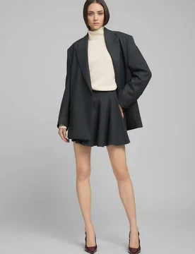Falda corta plisada con cremallera trasera - Replay - FashionsVida