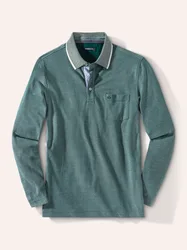 Extraglatt-Polo Thermoleicht, , Farbe Grün, 58/60, schön leicht innen leicht angeraut Herren