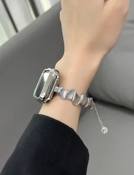 Pieza Correa de reloj de aleación de zinc de moda para mujer, compatible con Apple Watch Series 11/10/9/8/7/6/5/4/3/2/1, tamaño 38mm/40mm/41mm/42mm/ - Shein - FashionsVida