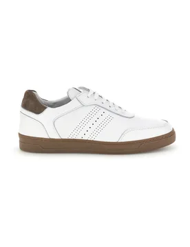 Sneakers bianche in vera pelle made in Italy 3300 44 - PTR - FashionsVida