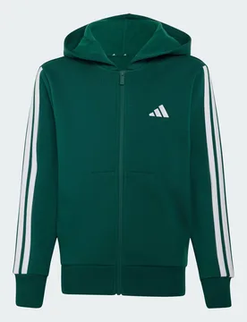 Felpa con cappuccio Essentials Full-Zip Junior 11-12A Collegiate Green / White - Adidas - FashionsVida