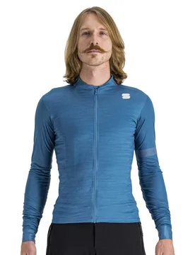 Maglia A Maniche Lunghe Supergiara Thermal Blue - Sportful - FashionsVida