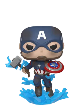 POP! Marvel - Avengers Endgame #573 Captain America with Broken Shield & Mjolnir - Funko - FashionsVida
