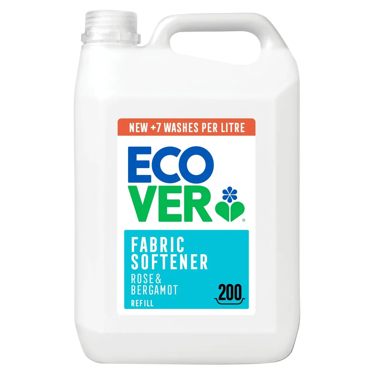 Concentrated Fabric Softener - Rose & Bergamot - 5L - 200 Washes - Ecover - FashionsVida