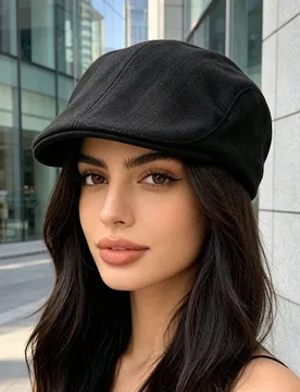 Pieza Gorra boina minimalista de unicolor para mujer, sombrero de pintor vintage con visera de pico de pato, moda casual para primavera y otoño - Shein - FashionsVida