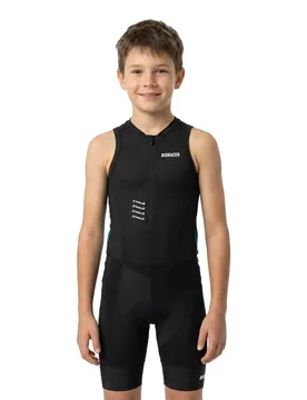 Icon Sleeveless Trisuit Black Petrol 164 cm Boys - Bioracer - FashionsVida
