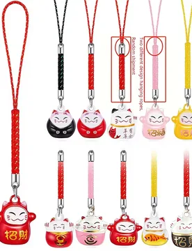 Pieces Lucky Cat Beckoning Cat Keychains Pendant Japanese Maneki Neko Fortune Pendants Wealth Health Fortune Evil Gifts H-08 - Aliexpress - FashionsVida