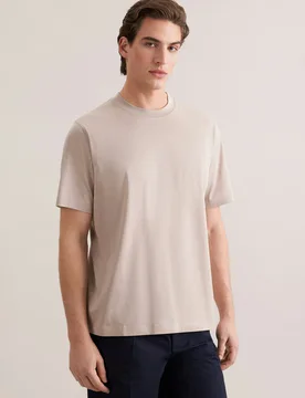 Seidensticker T-Shirt Uni Beige XL - Seidensticker - FashionsVida