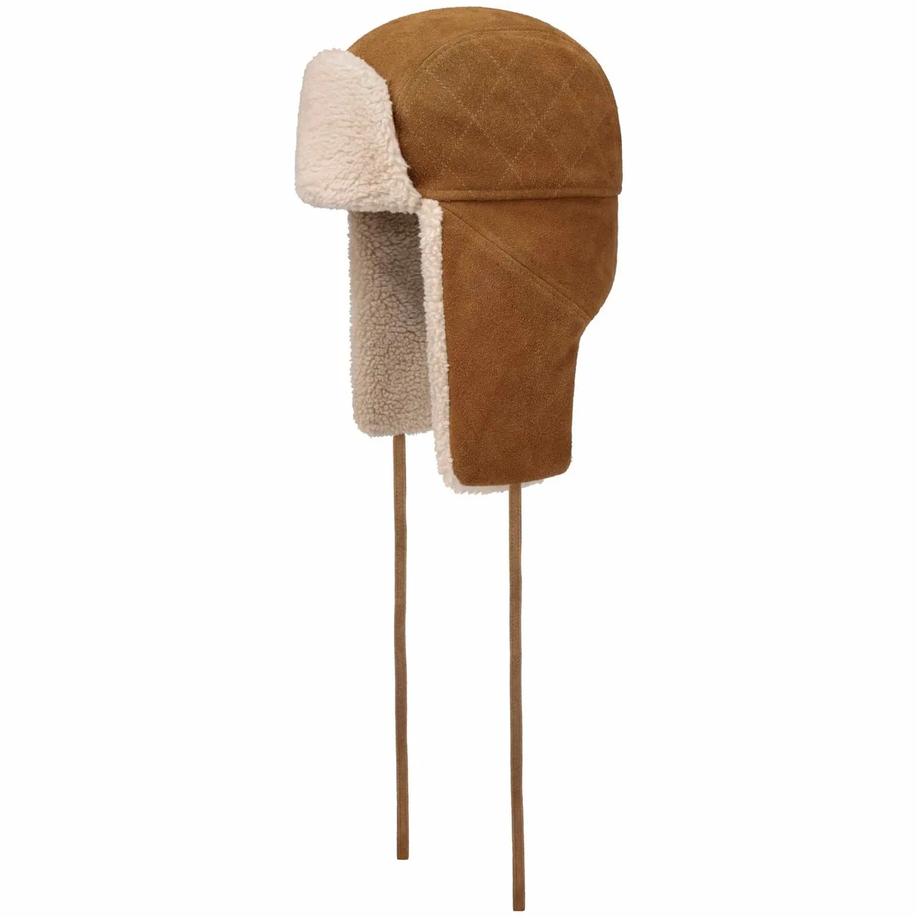 Calf Split Trapper Hat by - cognac - Size: S (54-55 cm) - Stetson - FashionsVida