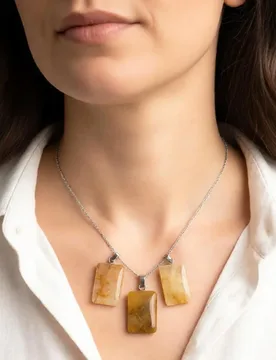 Charms Natural Crystal Stone Pendant Rectangle Natural Citrine Gemstone Pendant for Making DIY Jewelry Necklace Bracelet - Aliexpress - FashionsVida
