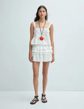 Sfera - Falda volantes lace - Sfera - FashionsVida