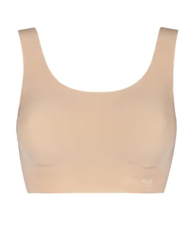 Pack Nude Zero Feel Seamfree Bralette Top with Removable Pads Ladies Extra Small - - Skin Tones - Size: Extra Small - Sloggi - FashionsVida