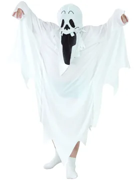 Gruseliges Geist-Kostüm für Kinder Halloween-Kinderkostüm Gespenst weiss - KARNEVAL-MEGASTORE - FashionsVida