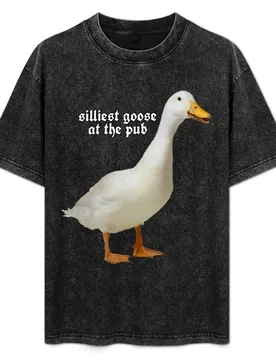 Silliest goose at the pub T-Shirt Plus Size Lightweight Top - Aliexpress - FashionsVida
