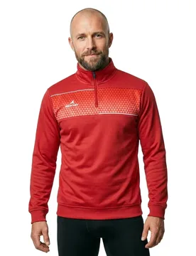 Equipment Sweat à Demi-zip Mesubf Paris Red S - Mercury - FashionsVida