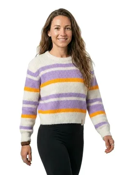 Pull Crew Maya Knit Multicolor Stripe S - Santa Cruz - FashionsVida