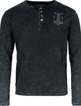 Langarmshirt - Celtic fine lines - M bis XXL - für Männer - Größe XL - schwarz - Männer - male - Black Premium by EMP - FashionsVida