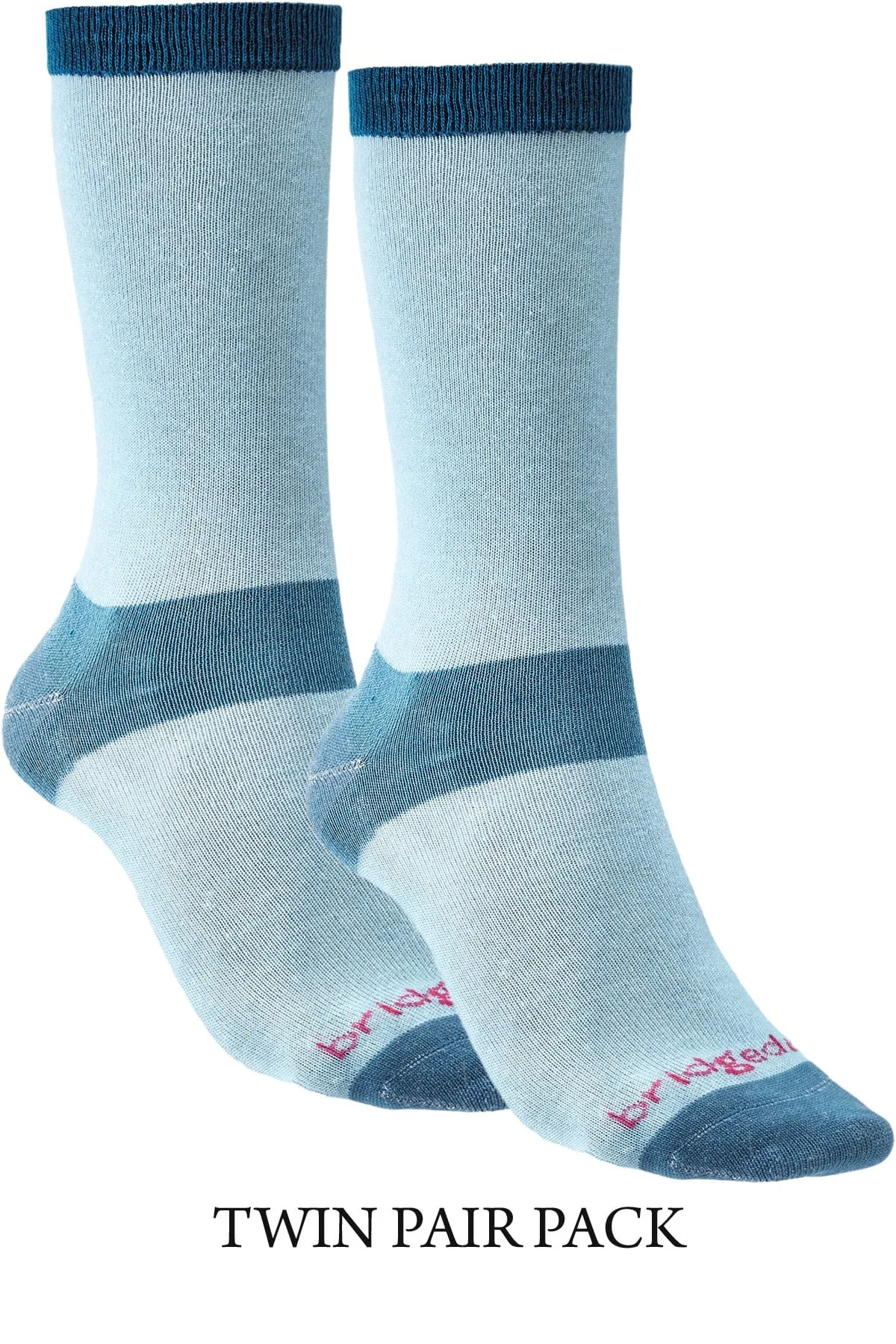 Ultra-Light Womens Coolmax Liner Socks TWIN PACK - - Size: L - Bridgedale - FashionsVida