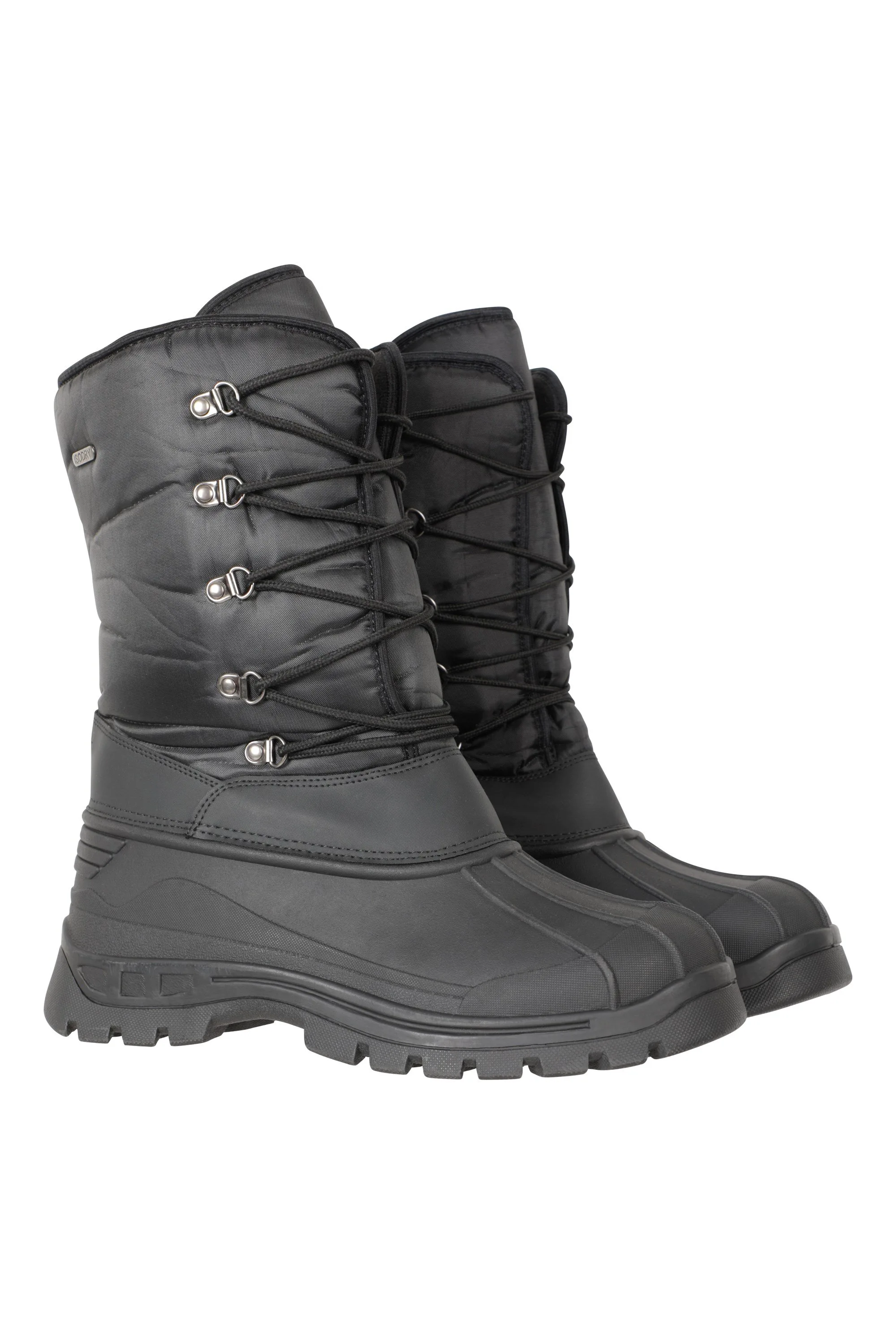 Plough Mens Snow Boots - Black - Black - Size: 8 - Mountain Warehouse - FashionsVida
