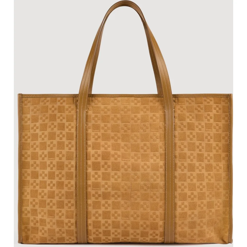 Portadocumentos de hombre de serraje grabado con cartera extraíble - sandro - FashionsVida