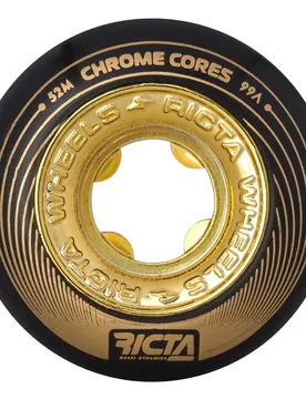 Roues De Skateboard Chrome Core Black Gold 52 mm/99A unisex - Ricta - FashionsVida