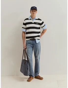 Pantalones vaqueros de hombre de corte regular en algodón - Lion of Porches - FashionsVida