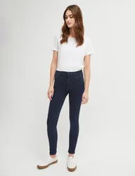 High Waisted Skinny Jeans Blue/Black female