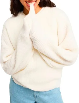 Cardigan à boutons - Deep As The Ocean Stripes Cardigan Coconut Milk en Nylon - Taille M - Blanc - Roxy - FashionsVida