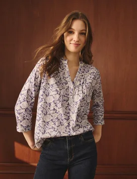 Camiseta de mujer cuello caja canesú - Lloyd's - FashionsVida