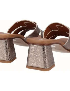 Zuecos de tacón de mujer de piel - D'Chicas - FashionsVida