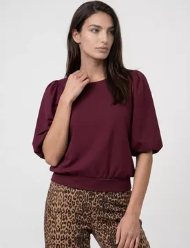 Sweatshirt mit Puffärmeln female - 38 - FashionsVida