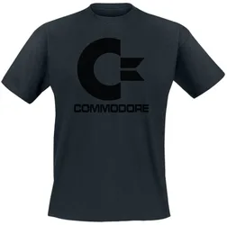 Gaming T-Shirt - Commodore Black Logo - S bis L - für Männer - Größe S - schwarz - Männer - male