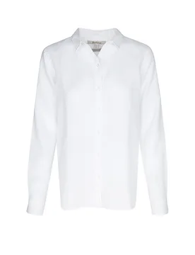 Chemise en lin MARINE blanc 40 - Barbour - FashionsVida