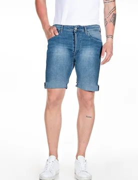 Pantalones cortos vaqueros de hombre cinco bolsillos - Replay - FashionsVida