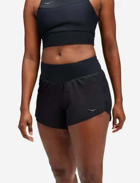 Women's Glide 4'' Shorts in Black, Size Medium - HOKA - FashionsVida