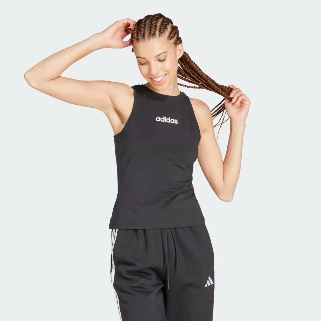 Canotta Essentials Linear Slim Cotton XS Black / White - Adidas - FashionsVida