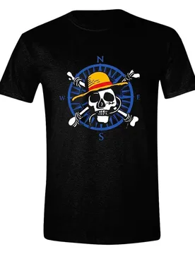 T-shirt à Manches Courtes One Piece Black / White M unisex - Pcmerch - FashionsVida