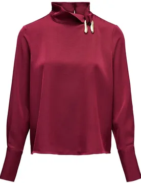 Blusa A Maniche Lunghe 21011759 Dark Red L - Salsa Jeans - FashionsVida