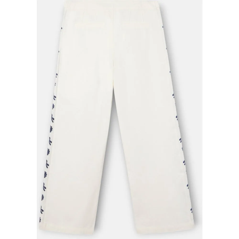Pantalon recto detalles bordados - Silbon - FashionsVida