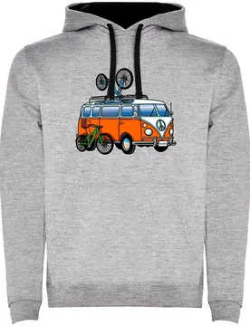 Sweat à Capuche Hippie Van Mtb Two-colour - Kruskis - FashionsVida