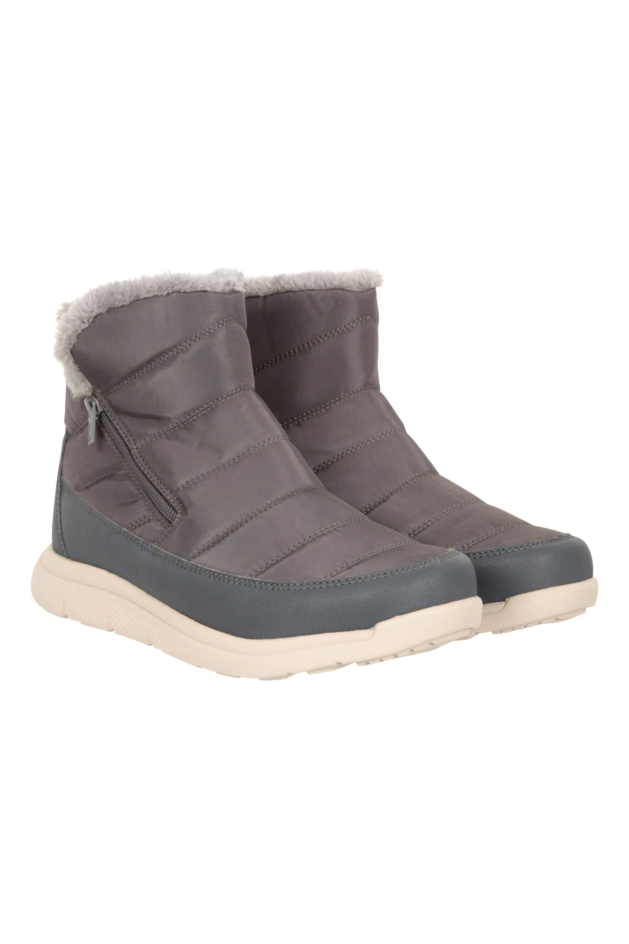 Boston Fleece-Lined Womens Boots - Grey - Grey - Size: 8 - Mountain Warehouse - FashionsVida