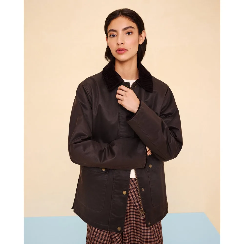 Parka de mujer encerada cuello pana - Easy Wear - FashionsVida
