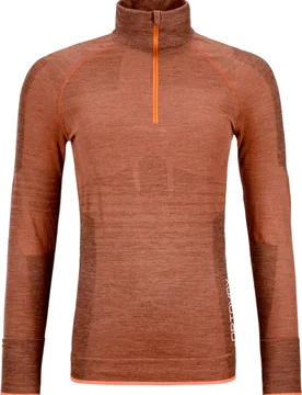 Merinowoll-Unterwäsche 230 Competition Zip Neck W Faded Tangerine für Damen aus Wolle Größe S Braun - Ortovox - FashionsVida