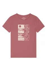 Regional Womens Cornwall Graphic Tee Breathable Casual Everyday T-Shirt Dusty Pink Cotton - Size 10 Uk