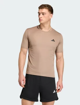 T-SHIRT WORKOUT ESSENTIALS BASE S Chalky Brown - Adidas - FashionsVida