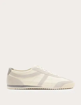Slimline Leather Trainers White Mix male - M&S - FashionsVida