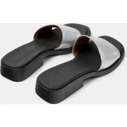 Sandalias de tacón de mujer de piel dana