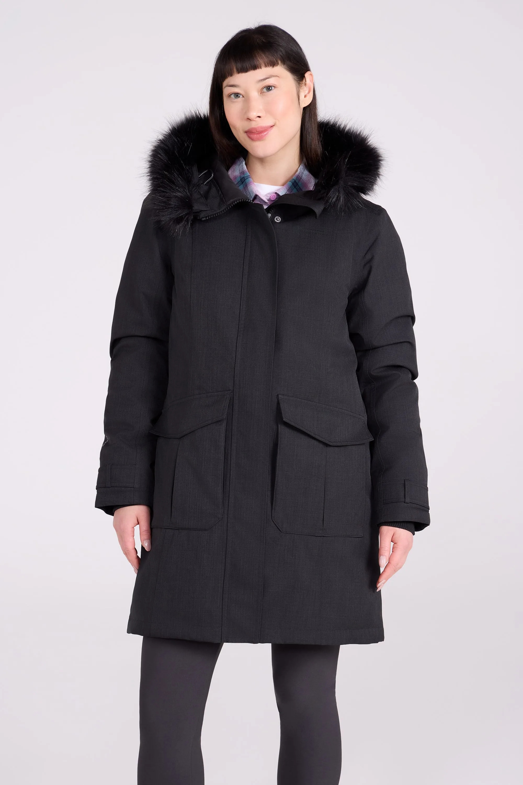 Aurora Extreme Womens Down Waterproof Jacket - Black - Black - Size: 14 - Mountain Warehouse - FashionsVida